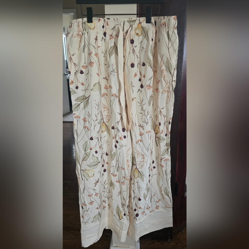 H&M Floral Print Wide-Leg Pants